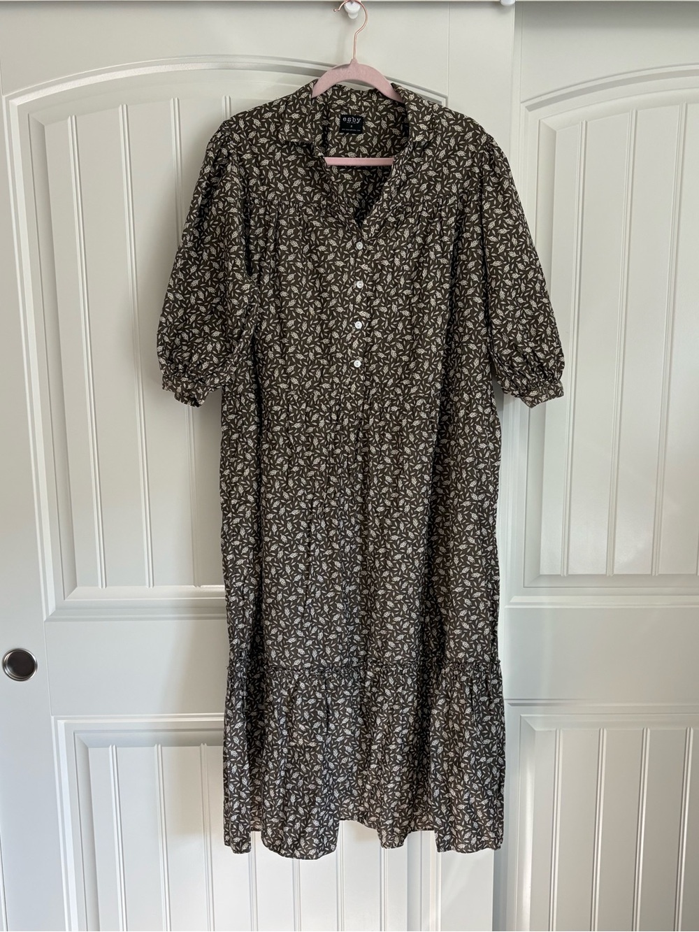 ESBY APPAREL PHILIPPA DRESS BASIL RISTRA Brown size Medium - Picture 2 of 9
